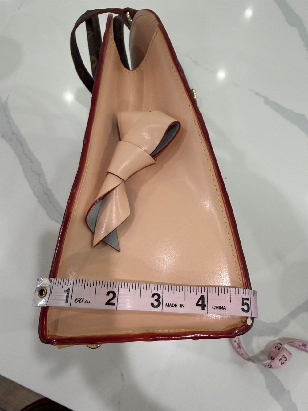 Monogram Studded Brown Satchel with Gold Accents inspired - Picture 13 of 14